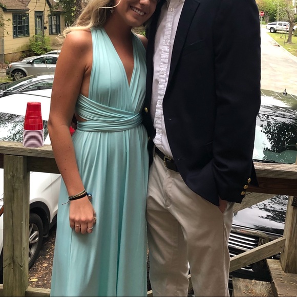 long baby blue dress - Picture 3 of 5